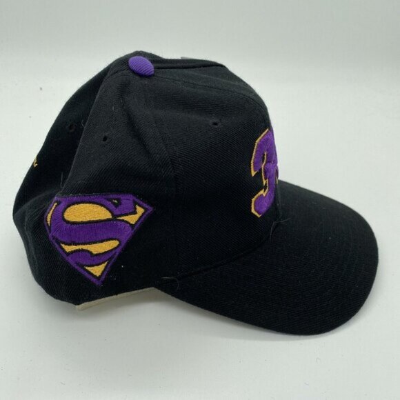 Lakers Snapback Hat Superman  NBA Rare Vintage Drew Pearson Shaq - Picture 2 of 10